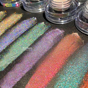 Xu hướng mới Holographic Aurora cọ xát bụi Chrome Nail bột gương Laser Tắc Kè Hoa Ngọc Trai sắc tố Chromium Tint cho móng tay nghệ thuật - Product Image 2