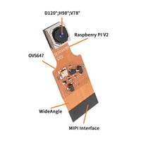 Module de caméra Raspberry Pi V2 avec objectif grand angle 120 degrés, interface Mipi OV5647 5MP, compatible avec Raspberry Pi