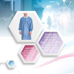 थोक डिस्पोजेबल डॉक्टर कोट एसएमएस/spunlace/पीपी सामग्री stretchable अस्पताल वर्दी पुरुषों और महिलाओं चिकित्सा प्रयोगशाला कोट - Product Image 5