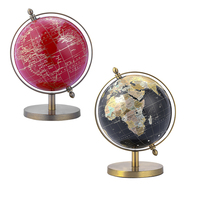 Decoraciones de escritorio, mapas del mundo de metal, modelos de globo para la decoración del hogar y la Oficina