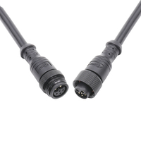 Système de contrôleur de puissance de signal RVB d'éclairage Led 2 + 4Pin personnalisé connecteur étanche M16 sur moule connecteur métallique mâle à femelle
