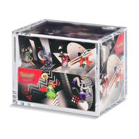 Boîtier en acrylique transparent anti-UV personnalisé en usine pour pack booster Pokémon 8/10 Mini Tin Display avec couvercle magnétique