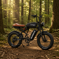 Vélo de montagne électrique tout-terrain robuste pour adultes avec pneus larges, batterie au lithium rechargeable et assistance électrique pour la neige, le sable et les voyages en extérieur