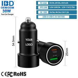 Cargador de Coche IBD Wholesale Mini PD30W con Doble <span class=keywords><strong>USB</strong></span> Tipo <span class=keywords><strong>C</strong></span> QC <span class=keywords><strong>18W</strong></span> PD3.0 30W PPS de Aleación de Aluminio Metálico, Carga Rápida para Teléfono Móvil - Product Image 6
