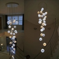 Fournisseur vérifié sur Alibaba escalier de villa lustre d'escalier de salle à manger hauteur réglable pied de lampe personnalisé pour la décoration intérieure