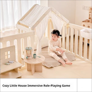 Cage de parc stable et sans déplacement pour bébé Parc jouet pour bébé Parc en plastique pour bébés - Product Image 5