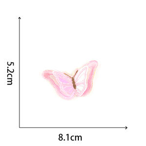 Tại chỗ các loại màu sắc sắt trên thêu tinh tế hai lớp 3D thiết kế bướm các bản vá lỗi cho hiệu suất trang phục - Product Image 4