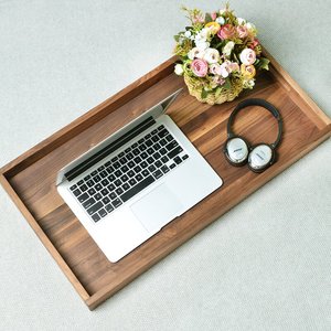 Wholesale Price Custom Rustic Extra <b>Large</b> Size <b>Trays</b> High Quality Hotel Rectangle Walnut Dry Wood Food Service <b>Tray</b> Dinner Plate - Product Image 5