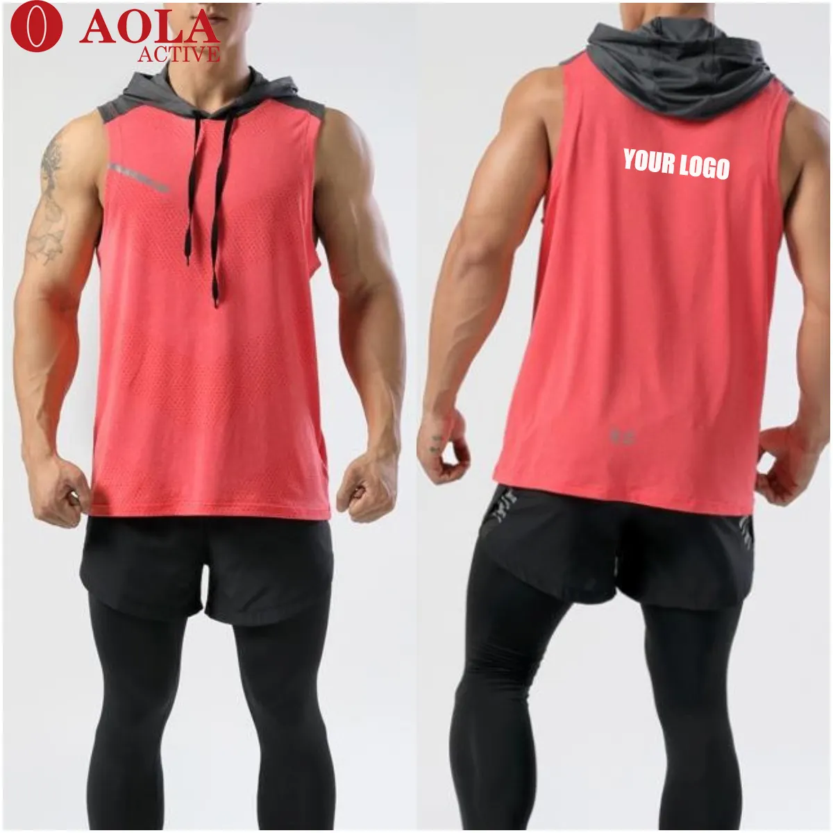 Groothandel Gym Mouwloze Tank Top Bodybuilding Vest Mannelijke Mens Ontwerp Uw Eigen Aangepaste Logo Stringer Wrestling Singlet