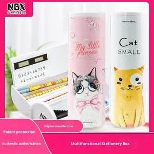 Astuccio Multifunzionale in Plastica a Doppio Strato per Studenti delle Scuole Elementari, Scatola per Cancelleria con Logo Personalizzato - Product Image 3