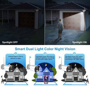 OEM 2MP Wifi Dual Light AI Bullet <b>Camera</b> 2.4G/5G Wifi Two Ways Audio IP66 Metal 256G Wifi <b>Camera</b> - Product Image 4