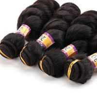 Extensions de cheveux synthétiques ondulés naturels noirs, 4 paquets, tissage rapide, résistants à la chaleur, en trame