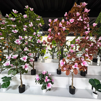Nouveaux arrivages d'arbres artificiels à fleurs et fruits, plantes artificielles avec pot en plastique pour la décoration de la maison et des restaurants