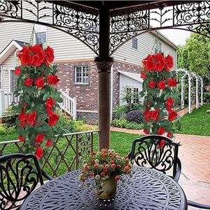 Artificial <strong>Hanging</strong> Rose Vines Bulk 3 3Ft Rose Garlands for Wedding Backdrop Outdoor Wall Decor Wholesale - Product Image 6