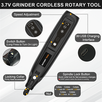 Stylo de gravure électrique 8 vitesses variables, mini-outil rotatif rechargeable par USB, accessoires de gravure, polissage et sculpture