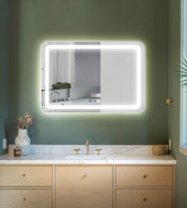 Thiết kế hiện đại LED Vanity gương với cảm ứng thông minh chiếu sáng defogging Magnifying tính năng tùy chỉnh cho khách sạn phòng tắm - Product Image 6