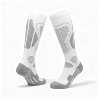 Chaussettes de ski antibactériennes, chaussettes thermiques d'hiver, chaussettes de neige épaisses en coton éponge, chaussettes longues pour sports de plein air et randonnée
