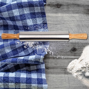 สแตนเลสสตีลครัวกลิ้งพินสําหรับเบเกอรี่เรียบน้ําหนักเบาNon-Stick Rollerสําหรับเบเกอรี่คุกกี้พิซซ่าF OndantเปายCrust - Product Image 6