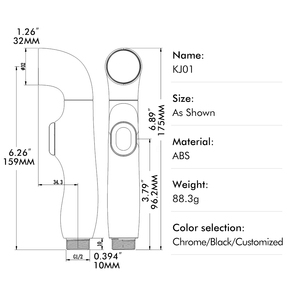 ABS <strong>Plastic</strong> Modern Design Handheld <strong>Bidet</strong> <strong>Spray</strong> Shower <strong>Head</strong> Portable Shattaf <strong>Bidet</strong> Health Faucets Toilet <strong>Bidet</strong> Sprayer - Product Image 5