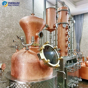 Distillateur hybride en cuivre ZJ 300L, nouveau modèle, avec colonne à plaques de reflux et panier de distillation pour <span class=keywords><strong>whisky</strong></span>, gin, brandy - Product Image 4