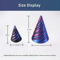Jouet anti-stress en forme de cône spiralé imprimé en 3D, Pyramide anti-stress impossible, best-seller 2026, Décoration de bureau esthétique, Personnalisable