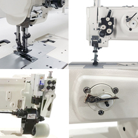 Machine à coudre à double aiguille, bras long de 30 pouces, alimentation par entraînement composé et pied entraîneur pour tentes, bâches et bâches de camion