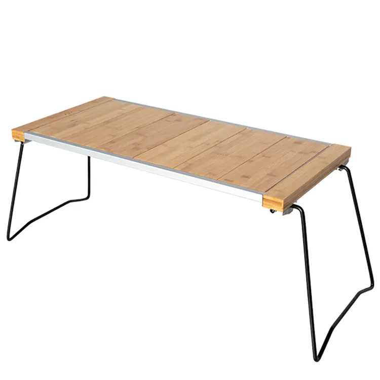 売れ筋屋外折りたたみテーブルポータブルキャンプ木製テーブル