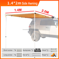 Tout-terrain Suv/4x4/4x4 1.4x2M, auvent de Camping de voiture personnalisé, auvent de démarrage de voiture, tente ou voyage de Camping en plein air
