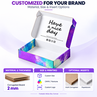 Kotak Kemasan Kertas Bergelombang Persegi Panjang Biodegradable Cetak Khusus dengan Laminasi Mengkilap untuk Pengiriman Hadiah Kerajinan Lilin