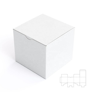 Boîtes cadeaux de bijoux en carton blanc Boîtes en papier blanches d'emballage pliantes pour bougies une petite boîte en papier fin - Product Image 2
