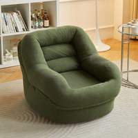 Canapé inclinable une place Yuepeng Meimu en velours côtelé moderne, rembourré en mousse, idéal pour petits appartements, chambres, salons et balcons