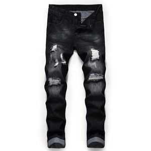 Nouvelle Arrivée – Jean Homme Déchiré et Vieilli de Marque Designer, Taille Mi-Haute, Fermeture Boutonnée, Spandex – Service OEM Écologique de Haute Qualité - Product Image 3