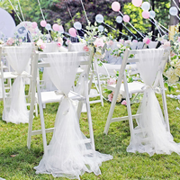 Décorations de chaise de mariage étirables arcs de chaise et ceintures pour la cérémonie de fête réception banquet housses de chaise en Spandex