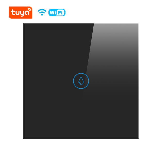 CNSKOU New Fashion EU/UK Waterproof Toughened Glass Panel Smart Home 1 Gang Touch WiFi Light Wall Switches for Smart Life
