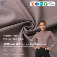 Tissu tricoté en modal, nylon et élasthanne, doux, à séchage rapide, haute extensibilité, respectueux de la peau, absorbant l'humidité, leggings de yoga, veste de fitness