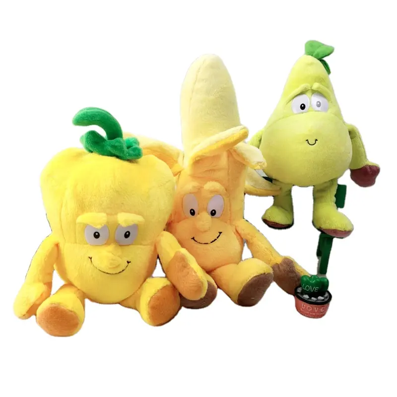 XR Spot Cute Cartoon Fruit Vegetable Stuffed Toy Figure Banana Strawberry Broccoli Wholesale Factory Making Spot