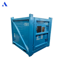Panier de chargement offshore à demi-hauteur en acier Corten de 1,5 mètre, conforme aux normes DNV 2.7-1 ou ISO 10855, avec porte latérale, 5 pieds