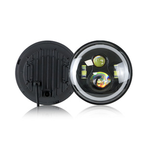 ไฟหน้ารถยนต์ QIDEWIN ขนาด 7 นิ้ว รุ่น Wrangler แบบ LED พร้อมเลนส์ Angel Eye ทรงกลมเต็มรูปแบบ H4 ไฟสูง-ต่ำ ความสว่าง 12000 ลูเมน สำหรับรถยนต์และมอเตอร์ไซค์ - Product Image 3