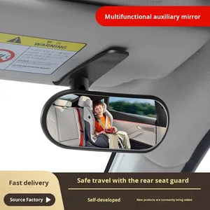 <b>Car</b> Rear Seat Child Observation Side <b>Mirror</b> Wide-Angle Clip-On Large Curvature Visor Universal Fitment - Product Image 4