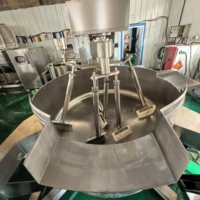 Marmite de cuisson et wok planétaire multifonctionnel commercial avec enveloppe chauffante en acier inoxydable 304, capacité 100-800L pour boulangerie et moulin à farine