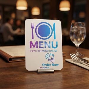 Menu de table NFC imprimé, menu de restaurant intelligent sans contact en ligne, panneau en PVC acrylique, touchez pour consulter le menu - Product Image 4