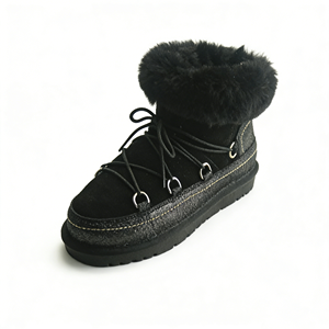 Toptan Fabrika Doğrudan Satış Kadın Kar Botları Açık Hava Kışlık Kalın Polar Pamuklu Dolgulu Sıcak Kar Ayakkabıları - Product Image 2