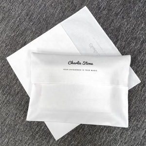 Chuanghua Custom Logo Printed Canvas Flap Gift Luxury <b>Envelope</b> Bag for Dress Handbag Packaging <b>White</b> Cotton Dust <b>Envelope</b> Pouch - Product Image 3