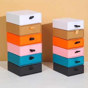 Custom Logo Cardboard Drawer <b>Paper</b> Jewelry Packaging Box with Black Foam for Ring Bracelet Necklace Earrings Gift - Product Image 4