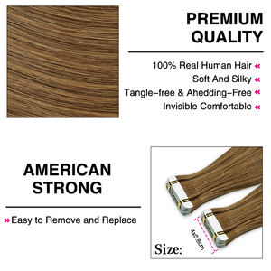 FH # Extensions de cheveux humains à clipser, 30 mèches, brun clair, 50g/paquet, lisses, cheveux humains Remy - Product Image 4