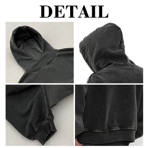 Sudadera con Capucha Kingsen Personalizada de Algodón para Hombre, Estilo Vintage, Lavada, de Felpa Francesa, Bordada, con Estampado Digital, Transpirable y Ecológica - Product Image 6