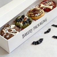 Boîtes à biscuits en papier pliables avec impression de qualité alimentaire sur carton ivoire, logo personnalisé