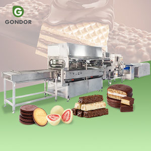 Machine industrielle de double enrobage pour la production de dragées, glaçages au chocolat, glaçages à saupoudrer, biscuits et glaces, capacité 1500 - Product Image 1