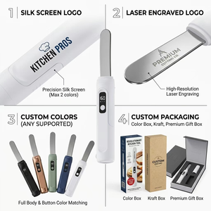 Couteau à beurre intelligent étanche IP68 en acier inoxydable, gadget de cuisine avec batterie 2500 mAh pour une application facile - Présentation du produit - Product Image 4