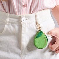 Petits pendentifs mignons à suspendre, porte-monnaie en cuir PU imperméable en forme de fruit, porte-clés, étui pour écouteurs, pendentif porte-clés